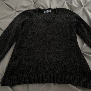 Karen Scott Black V Neck Sweater